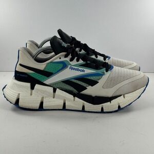 Reebok Zig Kinetica II Men's White Teal Black Running Shoes Size 9‎